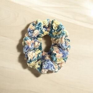 Handmade Velvet Hair Scrunchie Crochet Multicolor